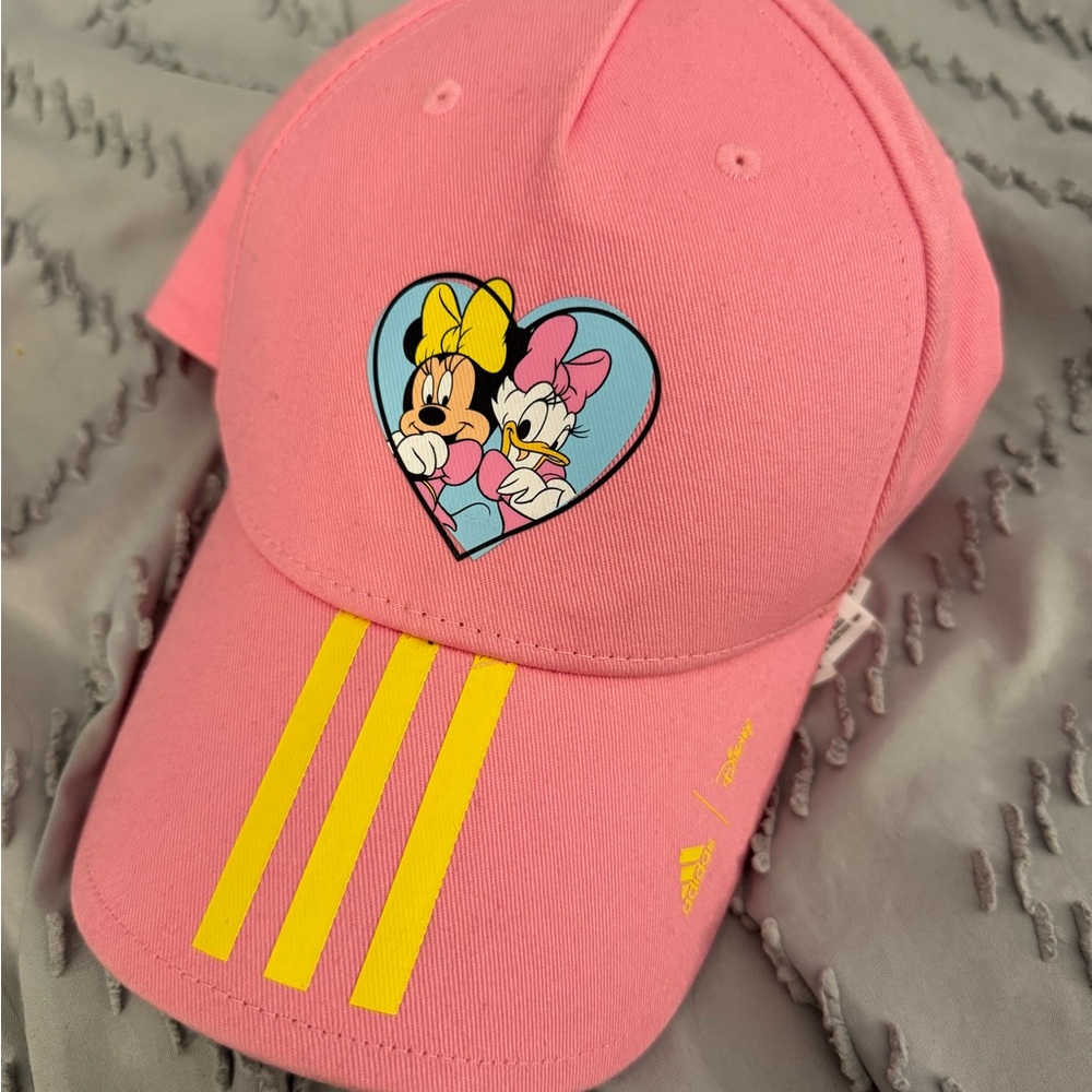 Disney Adidas Pink Cap with Minnie and Daisy Heart Design